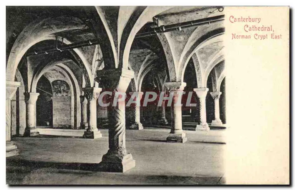 Catedral de Canterbury, Cripta Normanda Oriental — Stempel & Co., Londres - Anverso