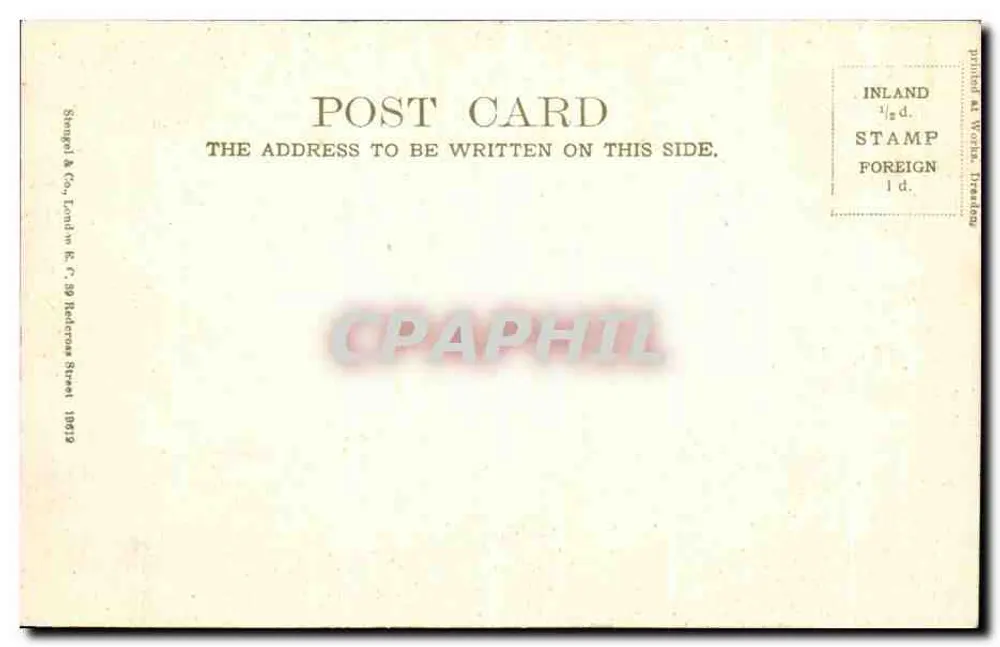 Catedral de Canterbury, Cripta Normanda Oriental — Stempel & Co., Londres - Reverso