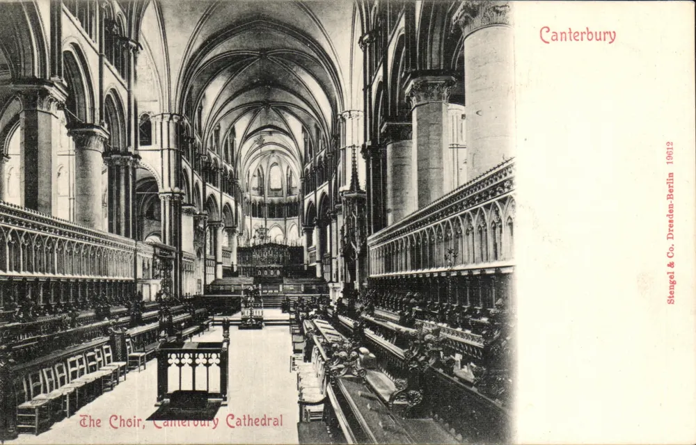 Krypta, Katedra Canterbury — Steugel & Co. Dresza-Berlina 190612 - Awers