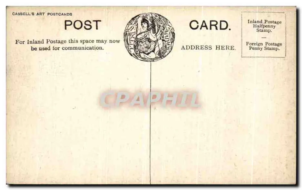 A Porta dos Traiçoeiros — Londres — editor Cassell's Art Postcards - Verso