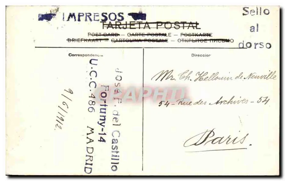 Madrid — Casa Consistoriale e Piazza Maggiore — Impresos - Verso