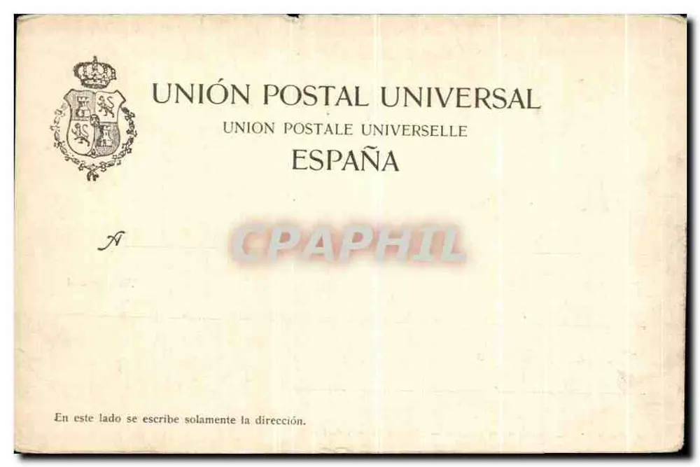 Madrid — vue générale depuis la Puerta del Sol — éditeur P. Sanz Calleja, n° 121 - Verso