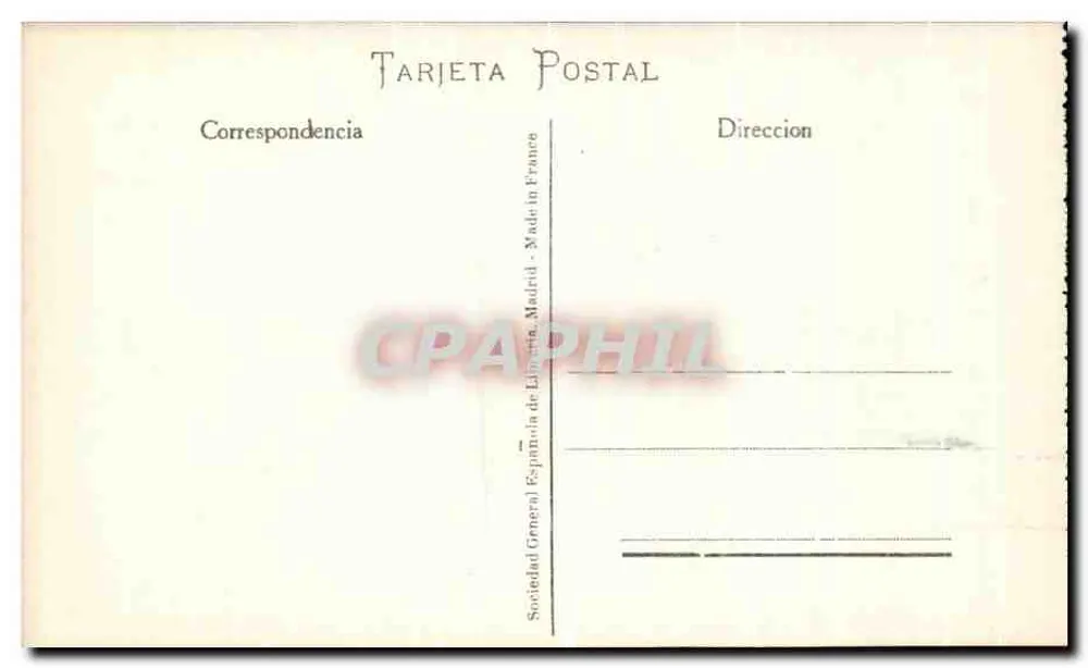 Madrid — Fontaine de Cibeles und Palacio de Comunicaciones — Société Générale Espagnole de Librairie, n° 103 - Rückseite