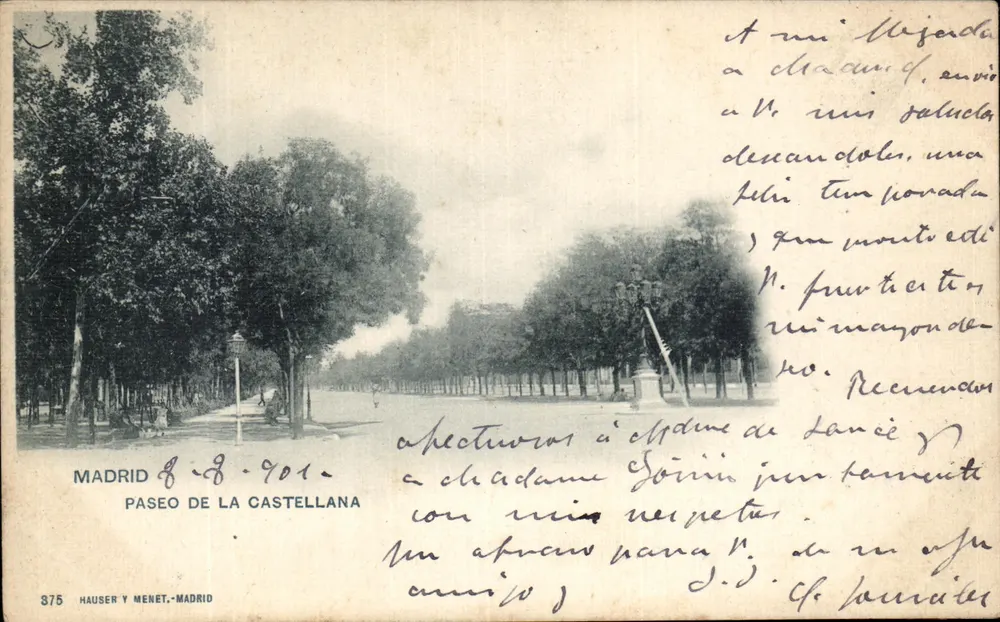 Paseo de la Castellana — Madrid — Hauser y Menet, n° 375 - Frente