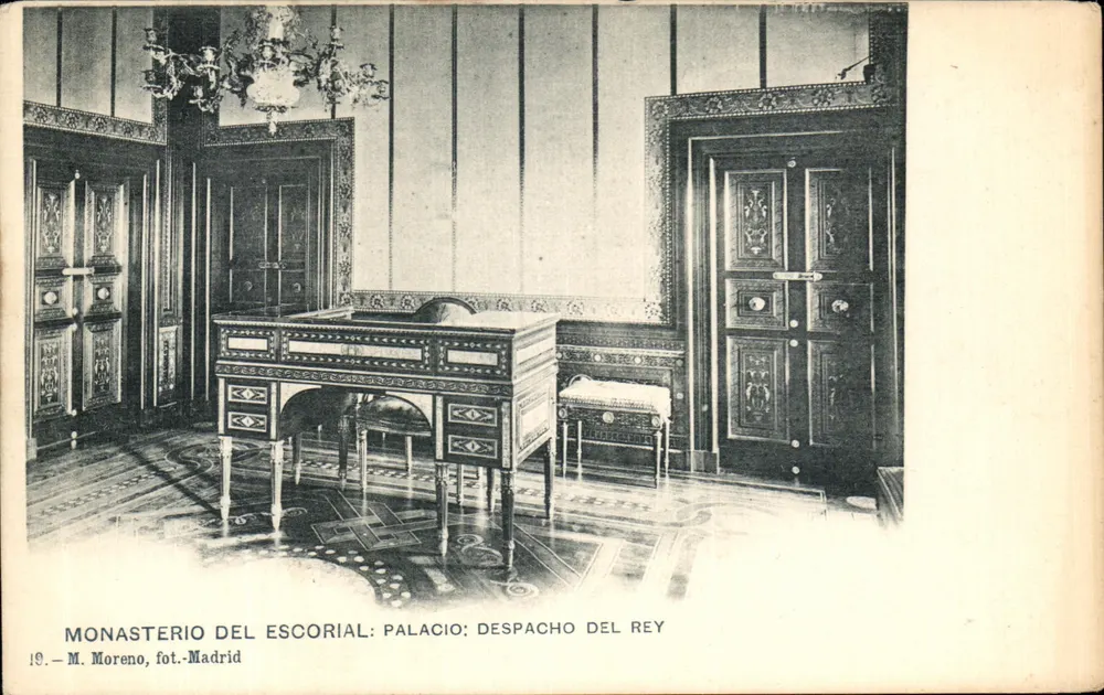 Palacio de El Escorial: Despacho del Rey — M. Moreno, fot.—Madrid - Vorderseite