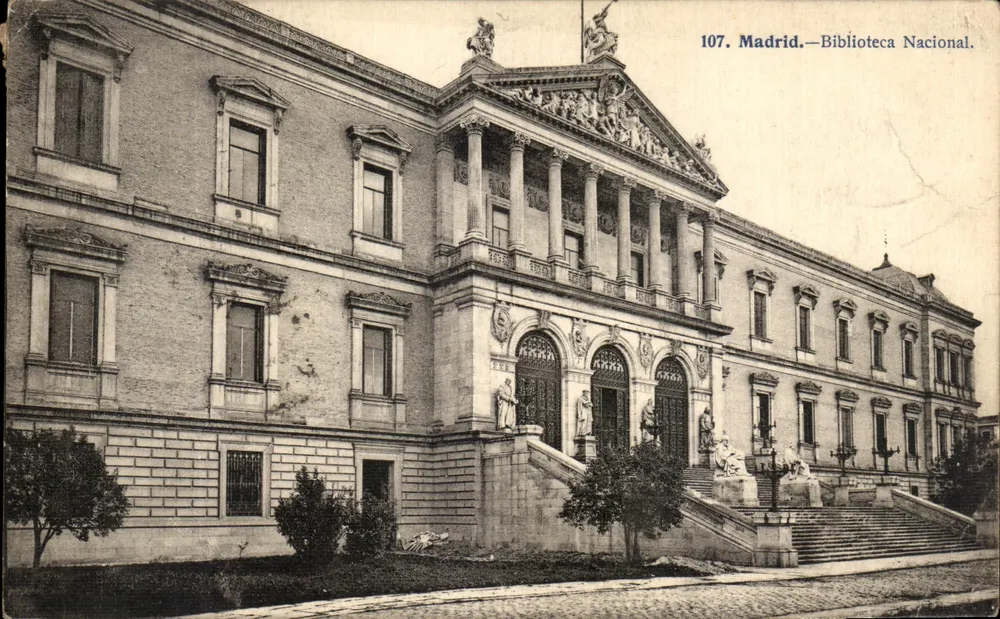 Madrid — Biblioteca Nacional — J. Lacoste, Gervantes, 28 - Frente
