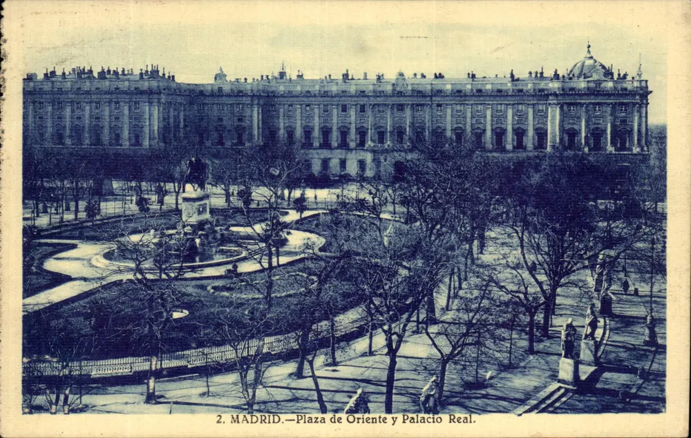 Madrid — Plaza de Oriente y Palacio Real — editor GEA POS. MADRID, n°2 - Frente