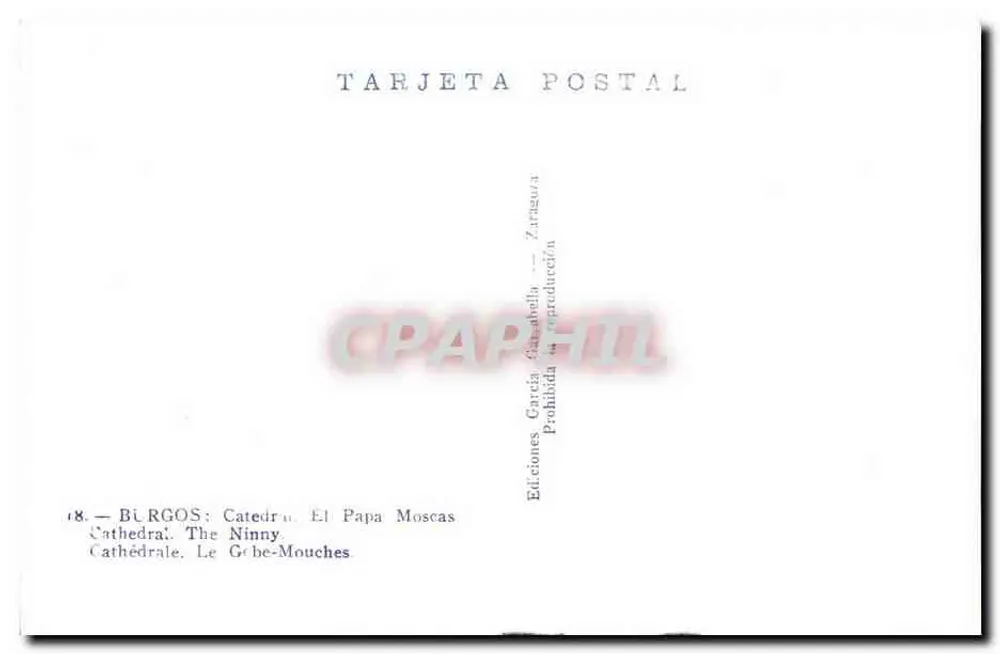 Burgos — Kathedrale: Der Fliegenpapst — Editionen García Gárate - Rückseite
