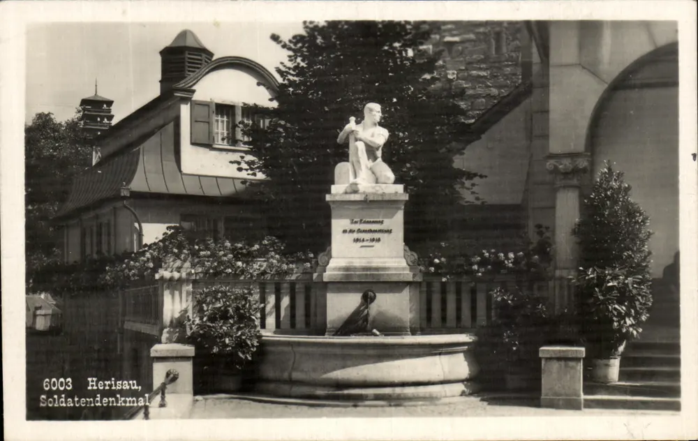 Herisau, Monumento aos Soldados — monumento aos soldados 1914-1918 — editor Alfredo Finzi, Lugano - Frente