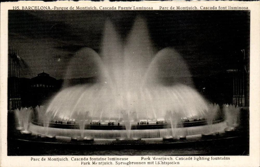 Barcelona - Parque de Montjuïch - Cascata de fonte luminosa — Fotografia Roisin n°195 - Frente