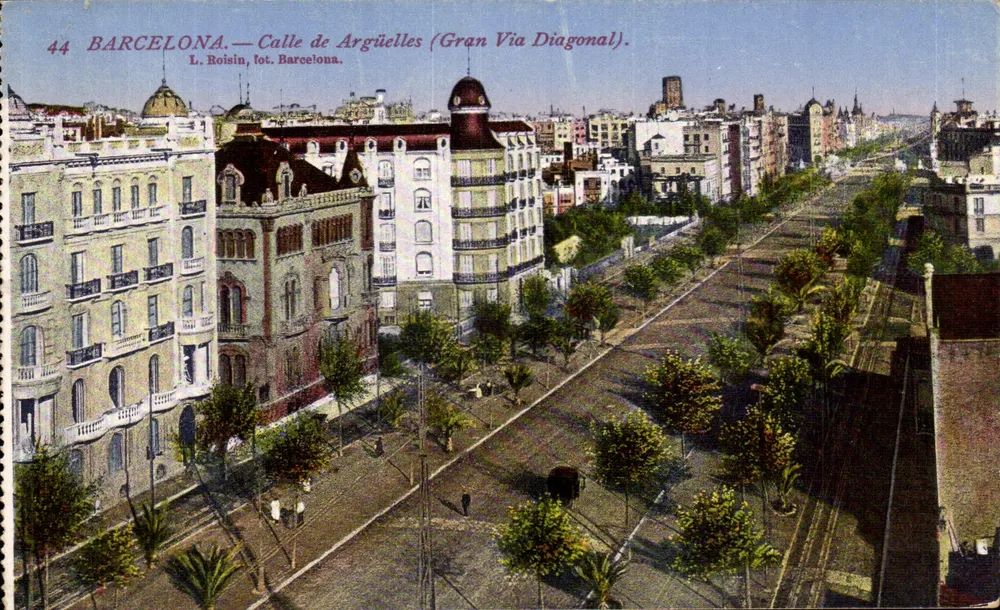 Barcelona — Calle de Argüelles (Gran Via Diagonal) — L. Roisin, fot. Barcelona, n°44 - Vorderseite