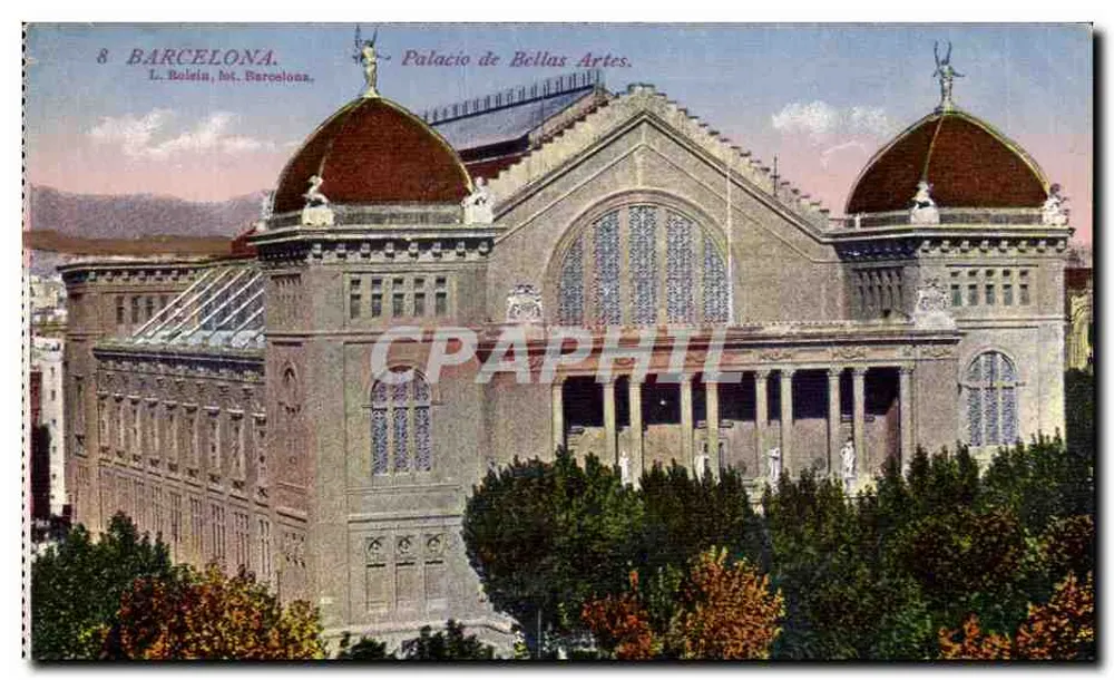 Palácio das Belas Artes — Barcelona, Espanha — L. Boléia, n°8 - Frente