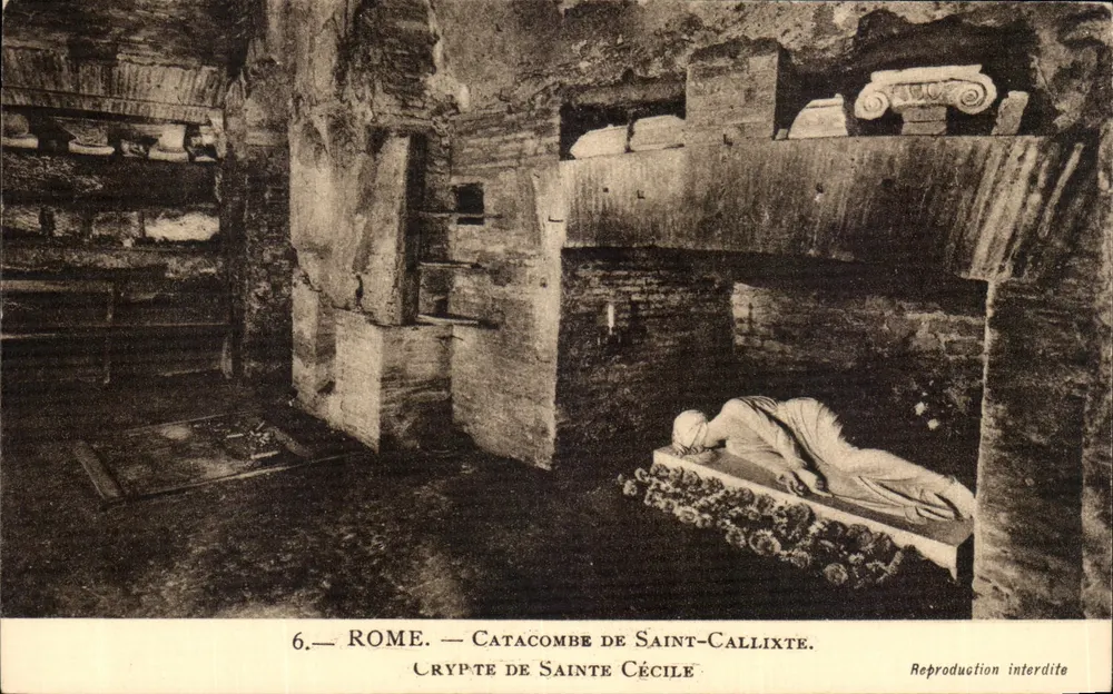 Roma — Cripta de Santa Cecília — AMIS DES CATACOMBES ROMAINES - Frente