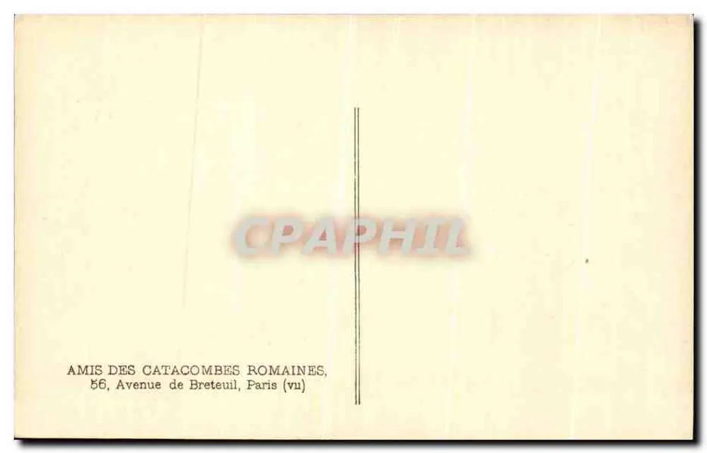 Catacumba de São Sebastião — A Cripta — AMIS DES CATACOMBES ROMAINES - Verso