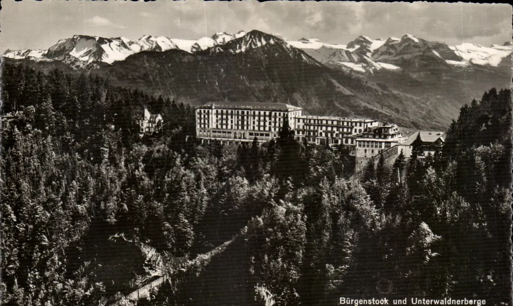 Bürgenstock und Unterwaldnerberge — Berghotel — Photoglob-Wehrli & Vongas & Co. A.G., Zürich - Vorderseite