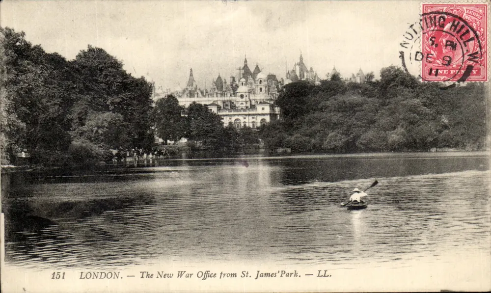 LONDON — Das neue War Office aus Sicht des St. James' Park — LL, Nr. 151 - Vorderseite