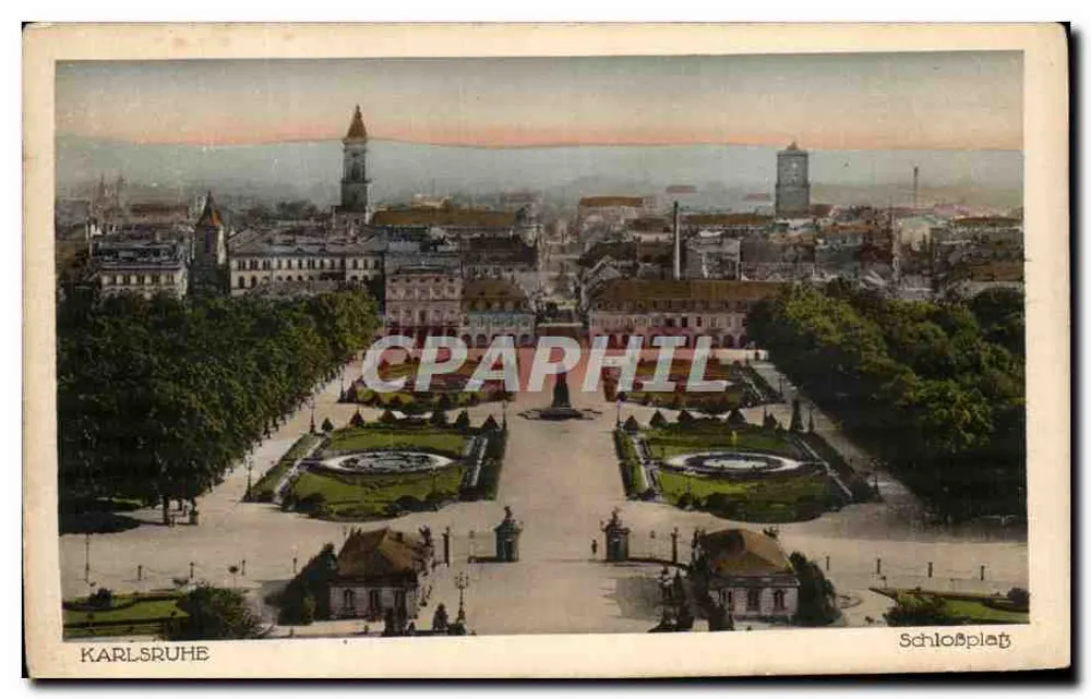 Karlsruhe — Schlossplatz — Cramers Kunstanstalt - Frente
