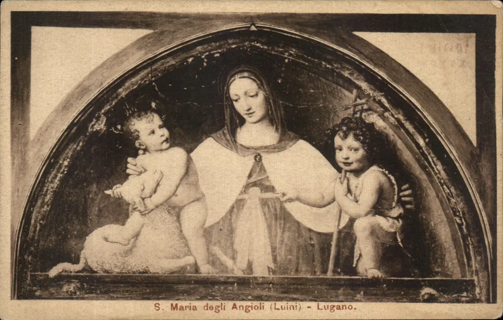 S. Maria degli Angioli (Luini) — représentation de la Vierge à l'Enfant avec un ange — éditeur Jösti Gebr. Wehrli, Kilchberg, Zurich - Voorkant