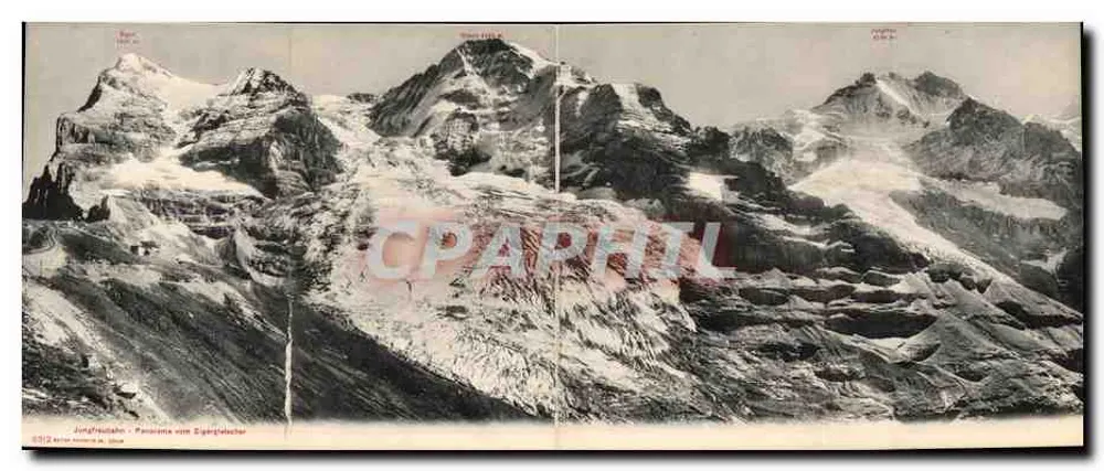Jungfraujoch — Panorama vom Eiger-Gletscher — éditeur: J. B. Schmid & Co. n° 6512 - Vorderseite
