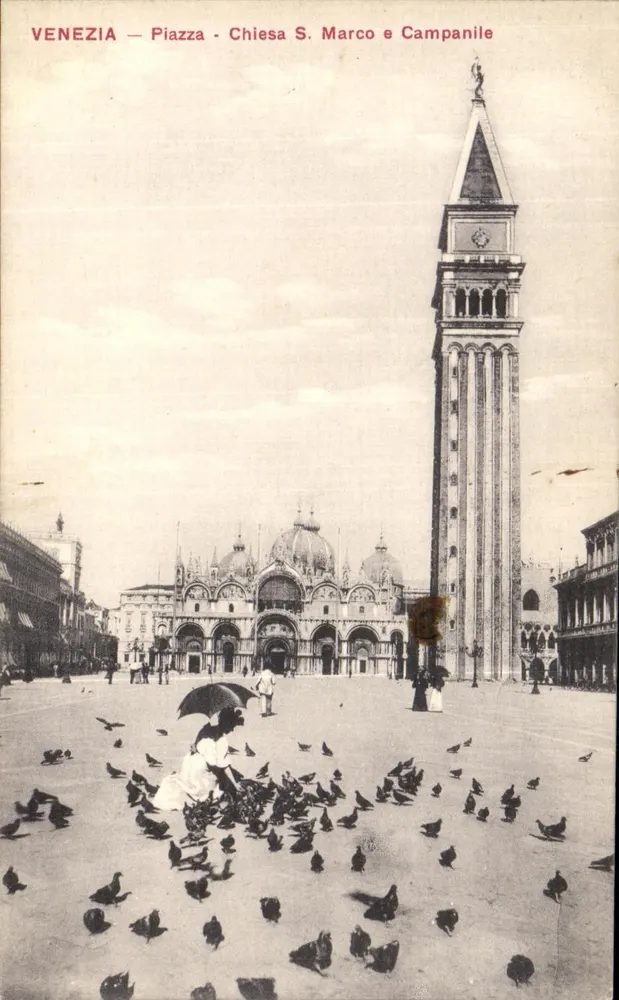 Venetië — Piazza — Kerk van S. Marco en Klokkenstoel — 2574-4 - Voorkant