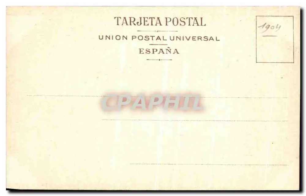 Córdoba — Porta do Ponte Romano — Union Postal Universal, Espanha - Verso
