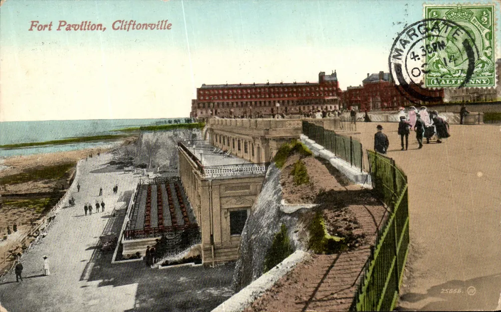 Fort Pavillon, Cliftonville — uitzicht op de promenade en gebouw — Valentine's Series, n°25666 - Voorkant