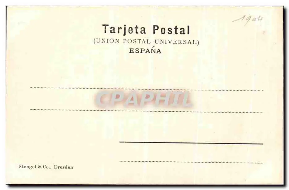 Paseo del Gran Capitán — Córdoba — Stengel & Co., Dresden - Reverso