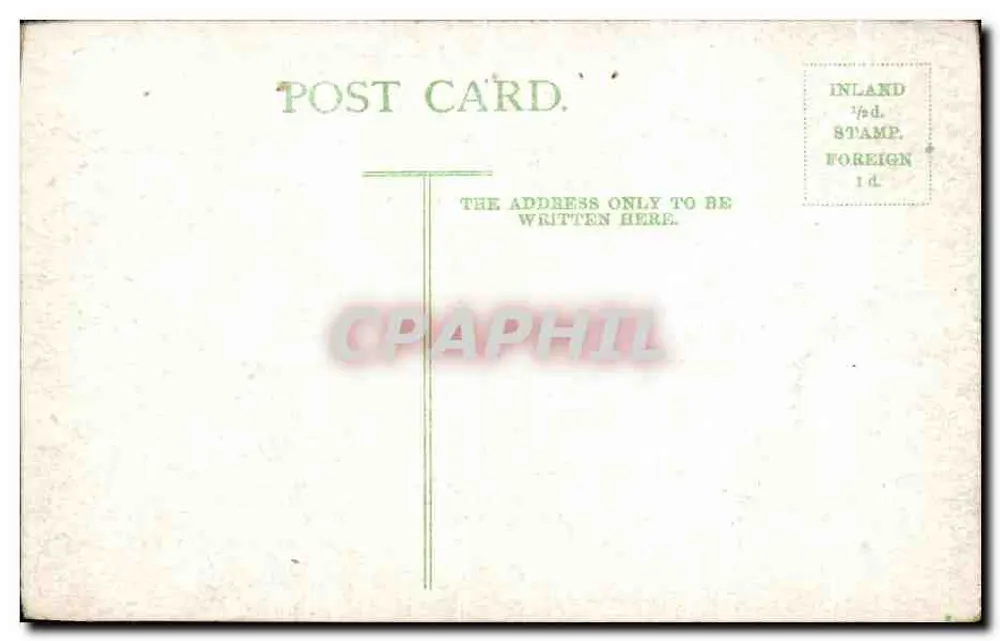 Catedral de São Paulo — vista frontal — carta postal antiga - Verso