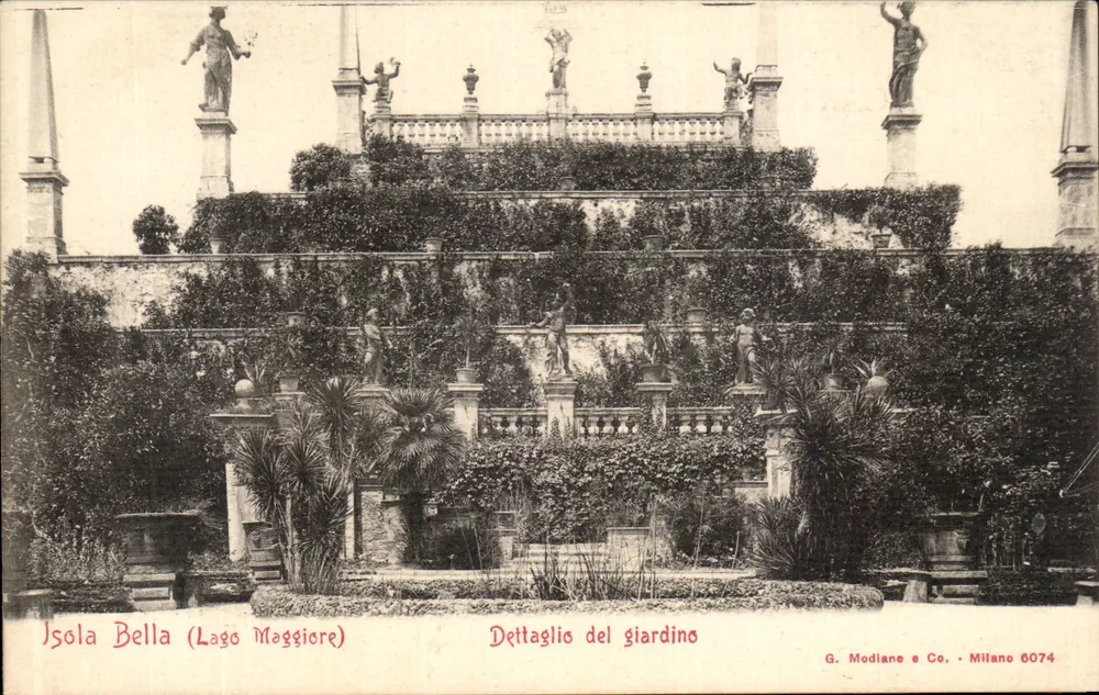 Isola Bella (Lago Maggiore) — Detail des Gartens — G. Modiane e Co. - Milano 6074 - Vorderseite