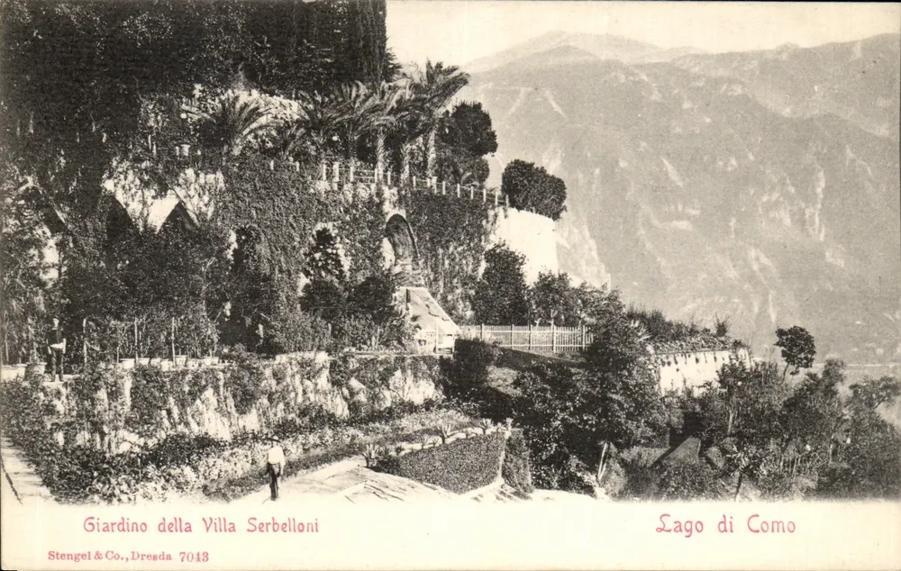 Giardino della Villa Serbelloni — Lago di Como — Stengel & Co., Dresda 7043 - Frente