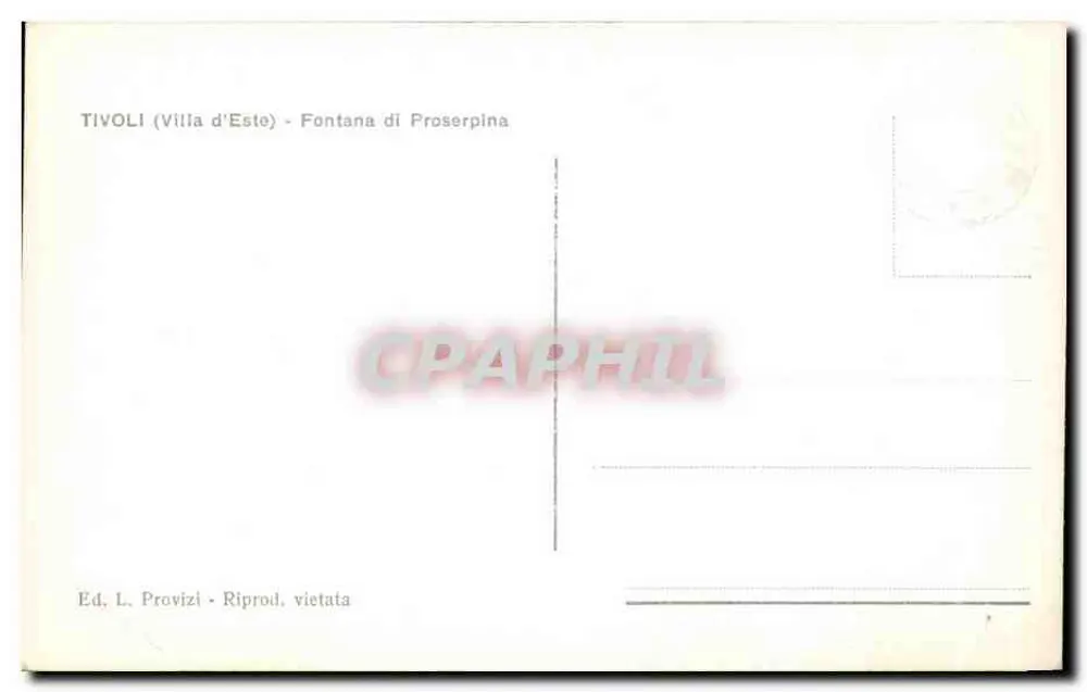 Tivoli (Villa d'Este) — Fontana di Proserpina — Ed. L. Provizi - Verso