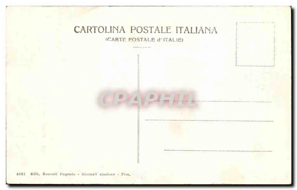 Pisa - Duomo - Porta central — editor Roncati Eugenio, n° 4081 - Verso