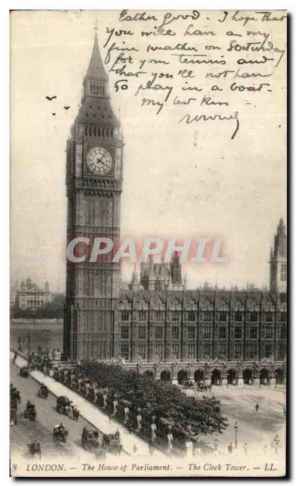 LONDON — Das Parlamentspalast — Die Uhrenturm — LL. — Nr. 8 - Vorderseite