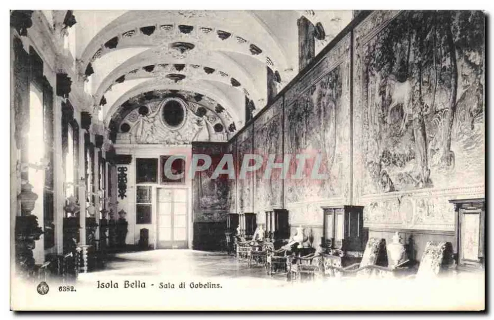 Ilha Bella - Sala di Gobelins — Stab. fot. Wehrli S. A., Como, n° 6382 - Frente