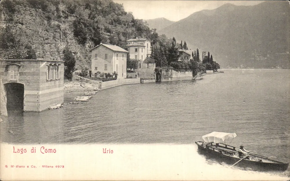 Lago di Como — Vista de Uriò — G. M. Diano e Co. Milano 4973 - Frente