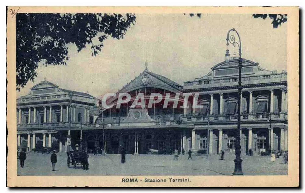 Roma - Estação Termini — vista da estação — editor E.V.R. n°702 - Frente
