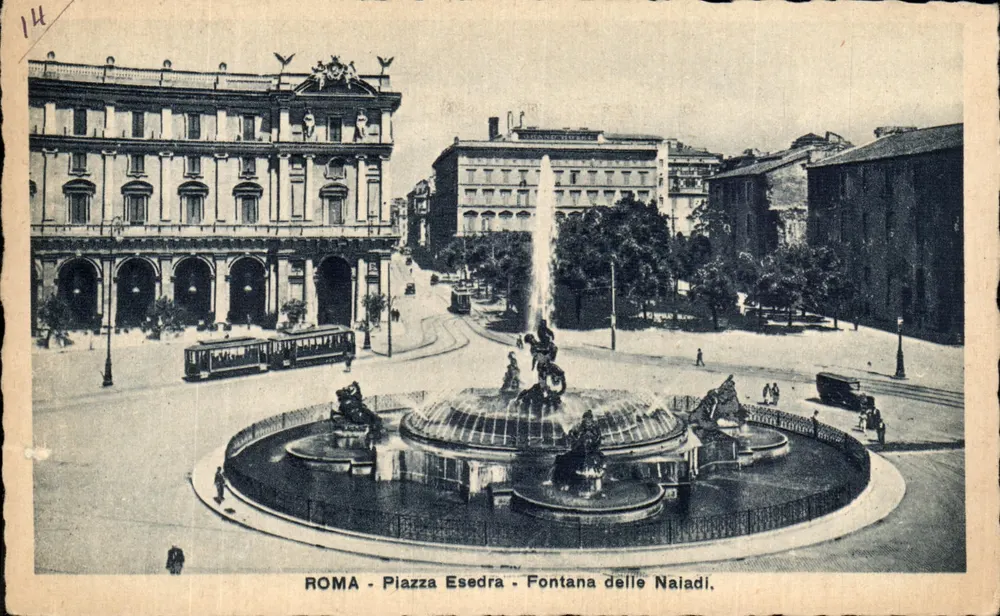 Roma - Piazza Esedra - Fontana delle Naiadi — Verleger E.V.R. n°675 - Vorderseite
