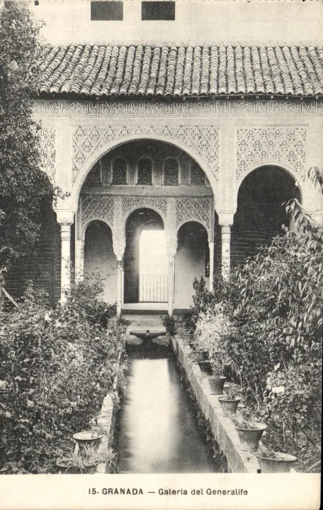 Granada — Galeria do Generalife — Editor: Enrique Luarás, n°15 - Frente