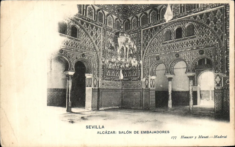 Seville - Alcázar: Salón de Embajadores — éditeur Hauser y Menet, n° 177 - Vorderseite