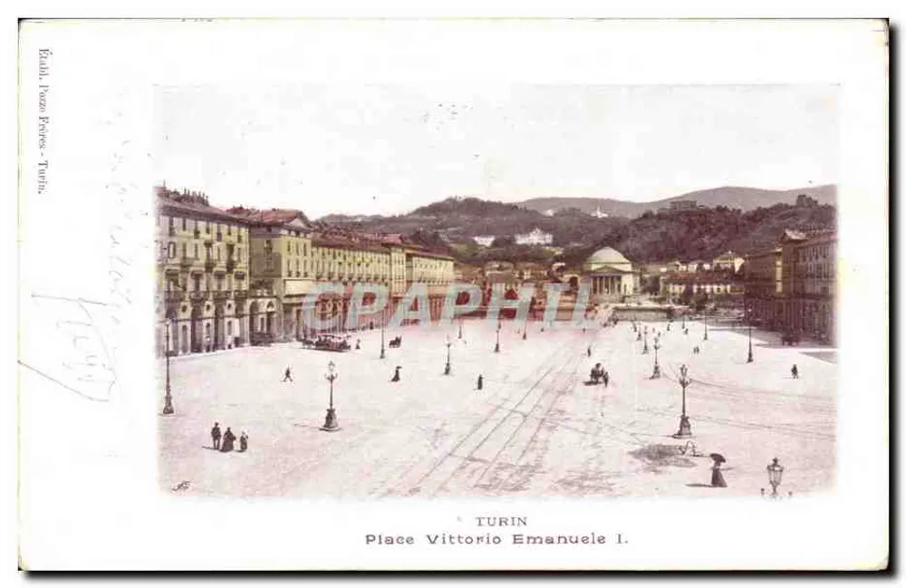 Piazza Vittorio Emanuele I — Torino — Editore: Rizzi Pozza & Cie, Torino - Recto