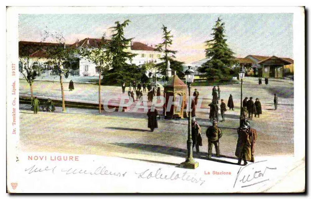 NOVI LIGURE — La Stazione — Dr. Trentkler Co., Lipola, 1917 - Recto