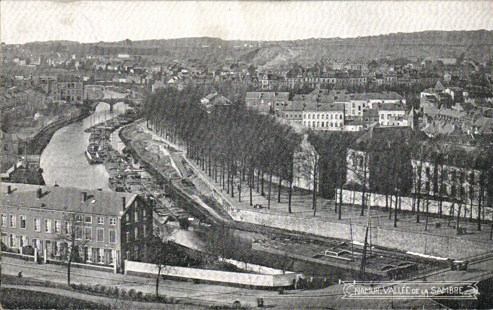 Namur - Vale da Sambre — vista aérea — editor desconhecido, número de série não visível - Frente
