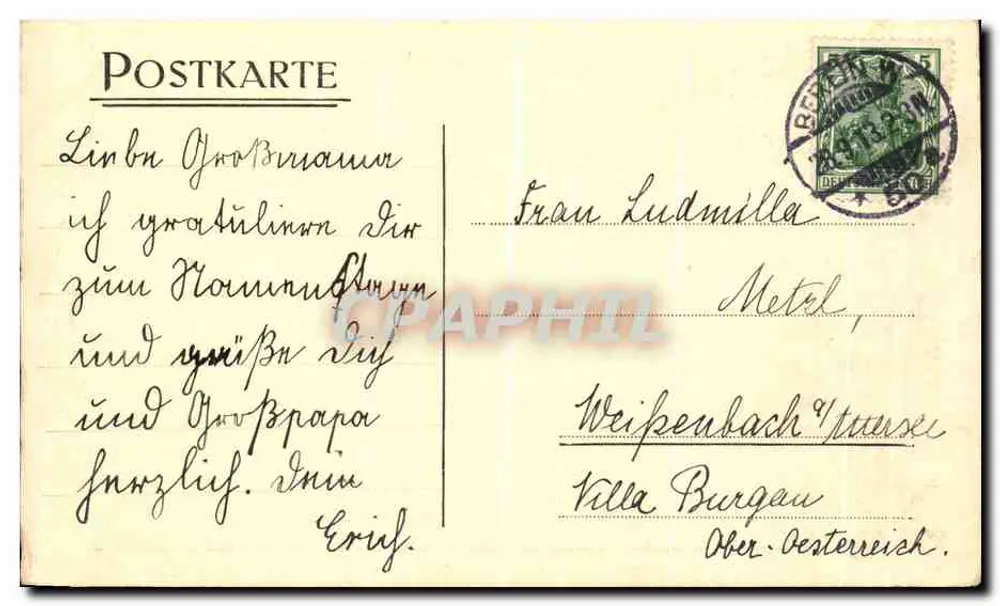Friedrich Schiller als Regimentsmedikus — illustration pour le 'Deutscher Knabenkalender 1913' édité par MDLSSKG, n°5 - Verso