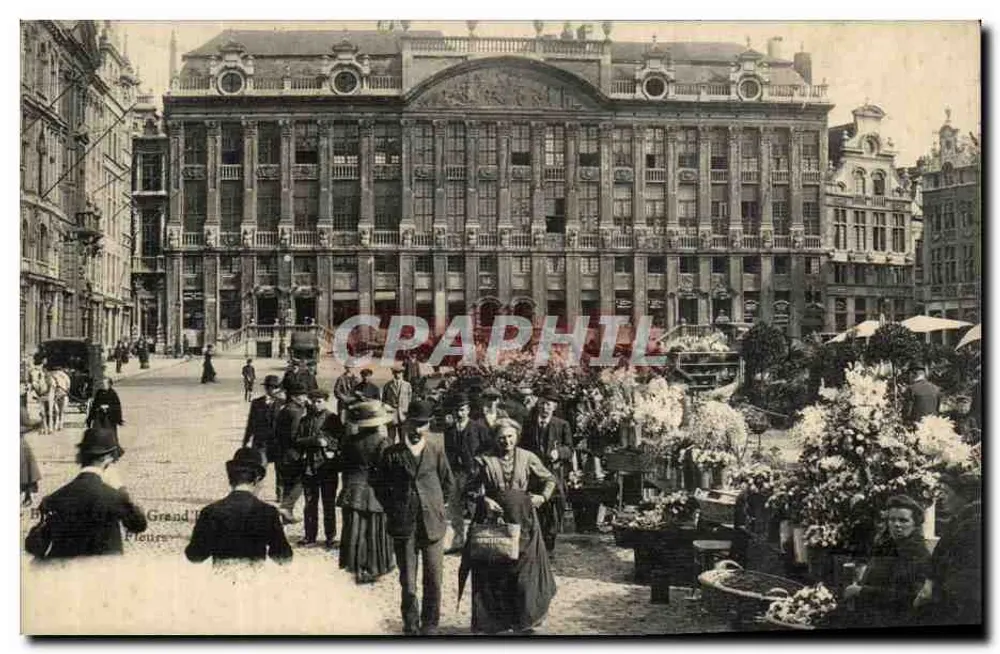 Grand'Place in Brüssel — Blumengeschäft — anonymer Verlag - Vorderseite