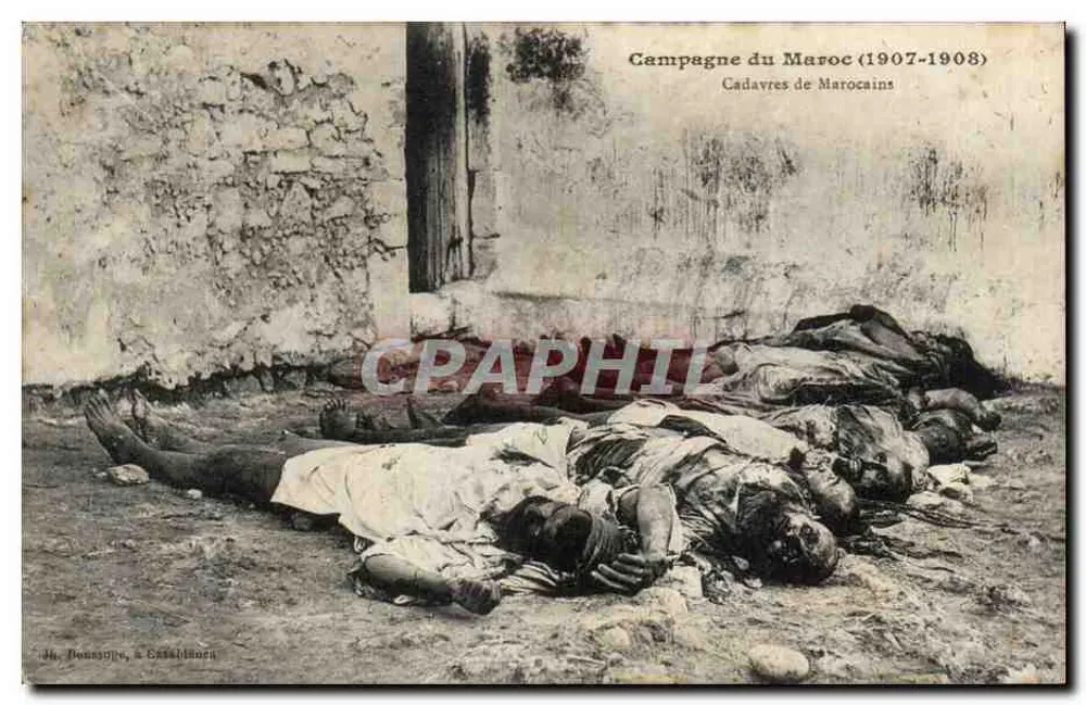 Leichen von Marokkanern — Kampagne im Marokko (1907-1908) — Von Penasque nach Casablanca - Vorderseite