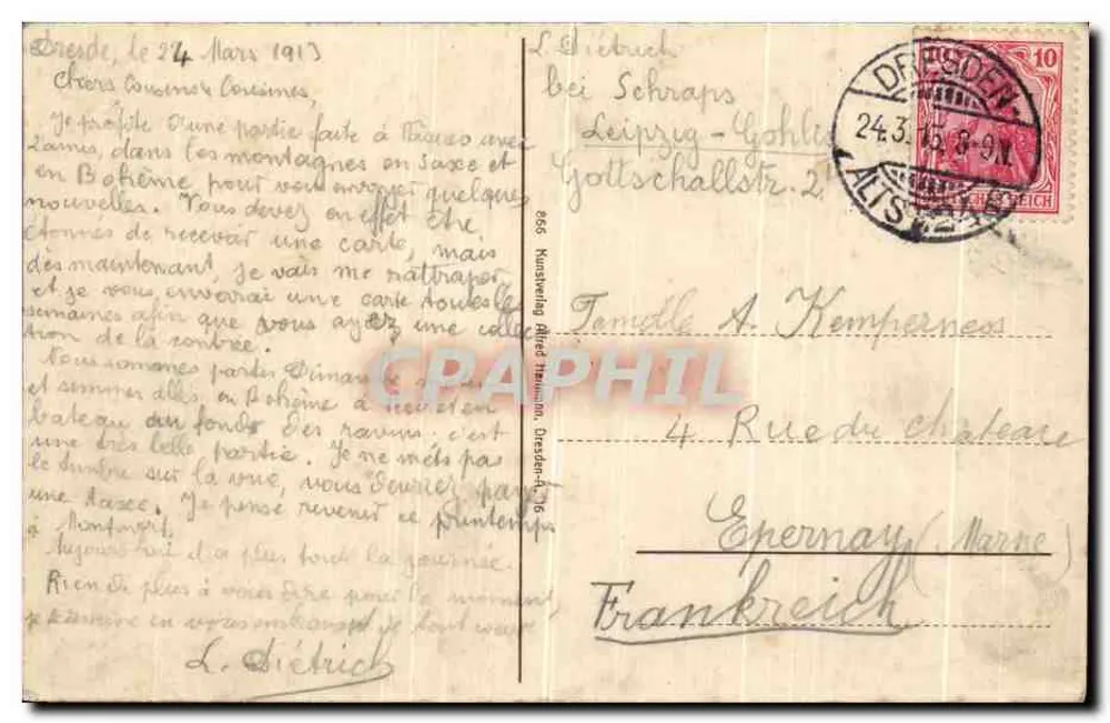 Edmundsklamm — Boêmia, Suíça — editor não identificado - Verso