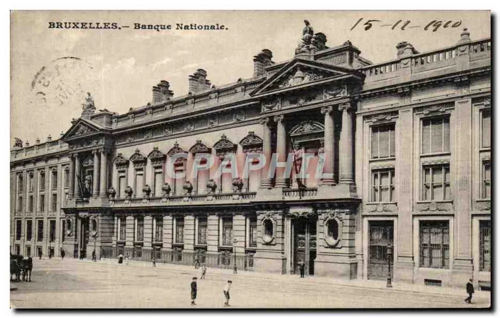 Bruxelas — Banco Nacional — editor desconhecido, número de série não visível - Frente