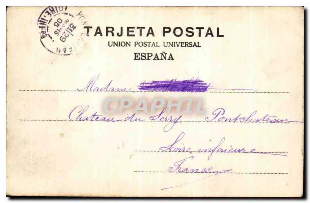 La Coruña — Vista Geral — Librería de Lino Pérez, Real 43 - Verso