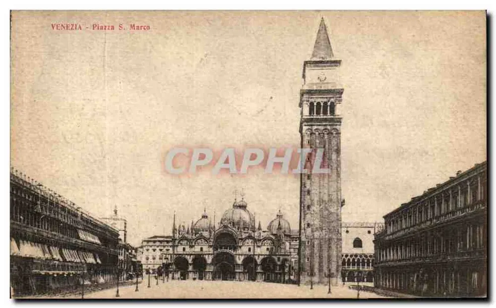 Veneza - Piazza S. Marco — vista da basílica e do campanário — editor desconhecido, número de série não visível - Frente
