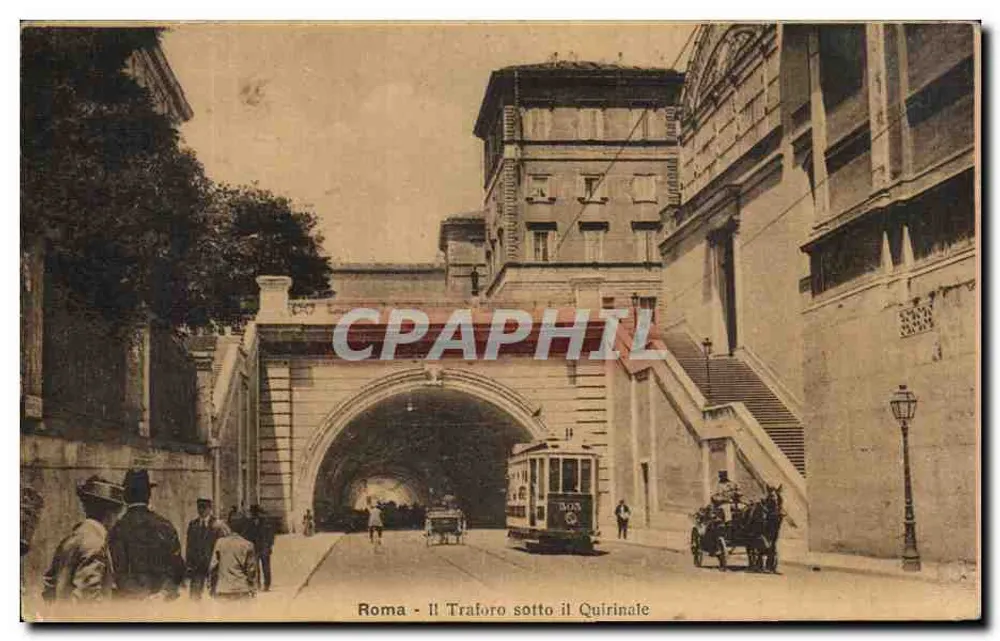 Roma - O Túnel sob o Quirinal — Fototipia Alterocca - Terni - Frente